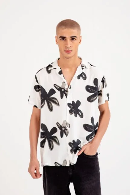 RESORT COLLAR PRINTED SHIRT